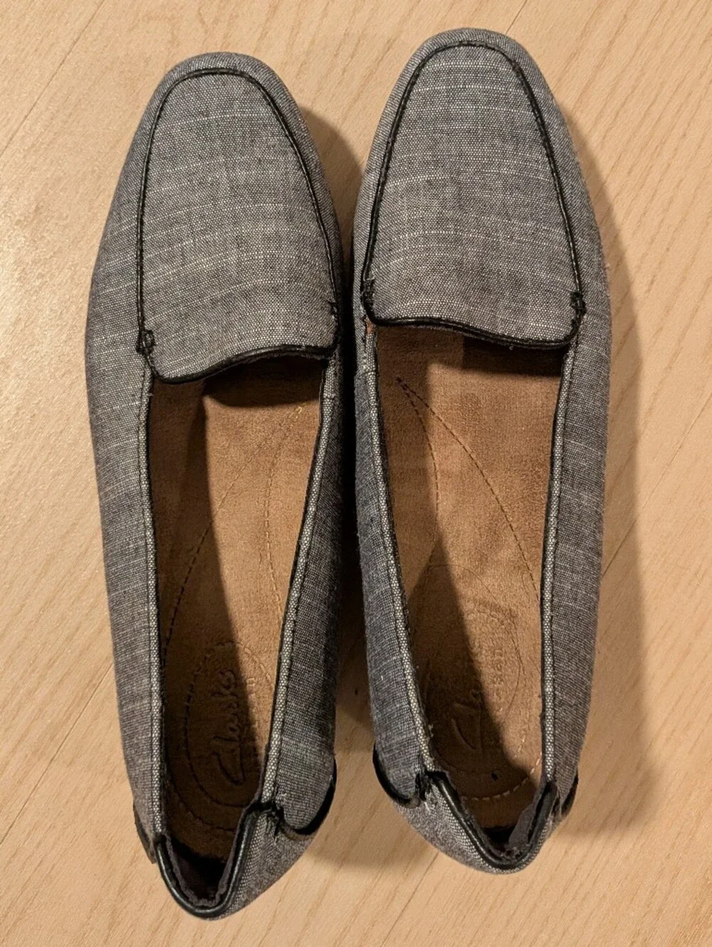 Women's Clarks Grey Casual Slip-On Loafers